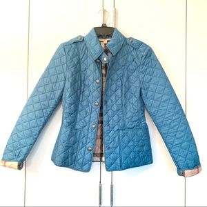 Burberry Teal Quilted Jacket